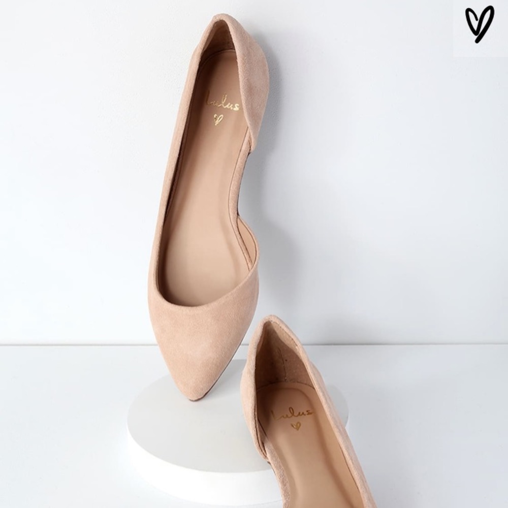 Lulu’s Nude Suede Flats